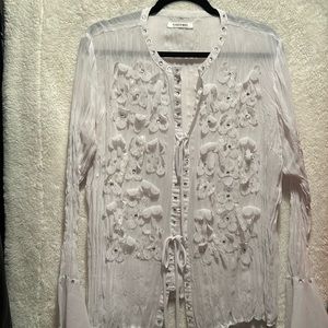 Sheer white cardigan